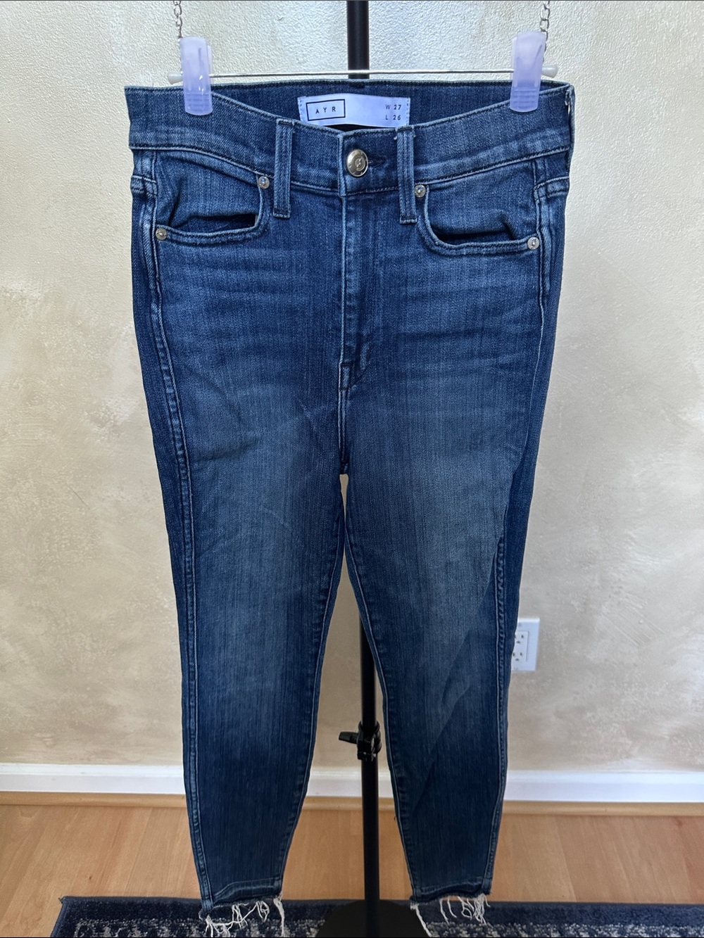 AYR The Riser Skinny Jeans size 27W, 26L